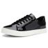 Tênis Feminino Slip On Couro Legítimo Pierrô - Preto Verniz