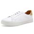 Tênis Feminino Slip On Couro Legítimo Pierrô - Branco com Detalhe Ouro