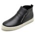 Tênis feminino slip on couro legítimo cano alto cor preto