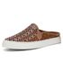Mule Babuche feminino todo perfurado a laser couro legítimo cor pecan