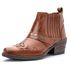 Bota Masculina country conforto couro legítimo cor whisky estilo texana com detalhes