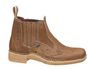 Botina Costura manual feminino Caqui
