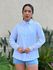 CAMISA LISTRADA LUCILA AZUL CLARO