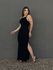 Vestido Longo Alças Finas Costas Nua PRETO