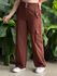 Calça Cargo Elástico no Cós MARROM
