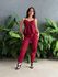 Conjunto Maitê Blusa e Calça em Alfaiataria VINHO