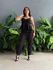 Conjunto Maitê Blusa e Calça em Alfaiataria PRETO
