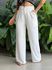 Calça Pantalona com Elástico no cós OFF WHITE