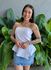 Blusa Manu Sem Alças em Alfaiataria OFF WHITE