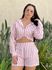 Conjunto Dani Camisa e Shorts LISTRADO ROSA