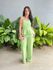 Conjunto Peplum Mavie Calça e Blusa em Alfaiataria VERDE CLARO