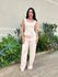 Conjunto Paula Calça e Blusa em Alfaiataria BEGE CLARO