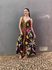 Vestido Longo Briana ESTAMPADO PRETO COM AMARELO