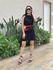 Vestido Curto Ananda em Crepe de Alfaiataria PRETO