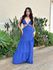 Vestido Longo Eliana Aberto nas Laterais AZUL BIC