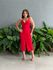 Vestido Poliana Midi em Alfaiataria VERMELHO