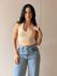 BLUSA CROPPED FRENTE ÚNICA BEGE