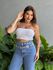 Top faixa em Tricot Modal OFF WHITE