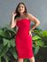 Vestido Enseada Decote Sem Alças VERMELHO