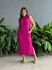 Vestido Longo Cavado Malha Premium ROSA PINK