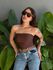 Cropped Tube Top MARROM