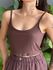 Top Cropped Alças Finas em Poliamida MARROM