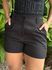Shorts em Alfaiataria com Elástico no cós PRETO