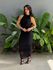 Vestido Midi em Tule PRETO