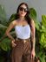 Cropped Corselet em Poliamida BRANCO