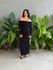 Vestido Milena Ombro a Ombro Malha Ribana Premium PRETO