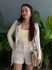 Conjunto Shorts e Colete em Tweed OFF WHITE COM BEGE