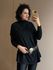 Poncho em Tricot PRETO