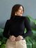 Blusa Jade em Tricot Gola Alta Cacharrel PRETO
