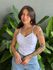 Cropped Renata Alças Finas em Bengaline BRANCO