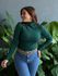 Blusa Jade em Tricot Gola Alta Cacharrel VERDE ESCURO