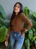 Tricot Olga Manga Longa MARROM CLARO