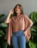 Blusa Capa Manga Longa BEGE ESCURO