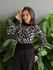 Tricot Manga Longa Animal Print PRETO E BRANCO