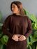 Blusa Milena Manga Longa em Moletinho MARROM