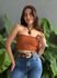 Top faixa em Tricot Modal TERRACOTA