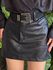 Shorts Saia Vick em Couro Fake PRETO