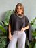 Blusa Capa Manga Longa PRETO