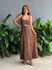 Vestido Midi Jhenifer MARROM CLARO