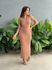 Vestido Midi Elsa em Anarruga BEGE