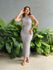 Vestido Midi Elsa em Anarruga CINZA