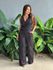 Conjunto Vanessa Colete e Calça Pantalona PRETO