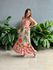Vestido Longo Rafaela ESTAMPADO BEGE COM LARANJA