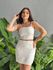 Conjunto Lupi Cropped e Shorts Saia em Liocel OFF WHITE