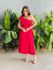 Vestido Midi Andrea Nula Manga VERMELHO