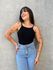 Body Canelado Costas Nua PRETO